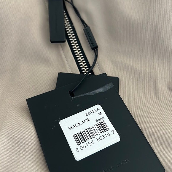 MACKAGE ESTELA SAND M - LADIES TRENCH COAT - NWT (OLD LOGO) - Picture 4 of 5
